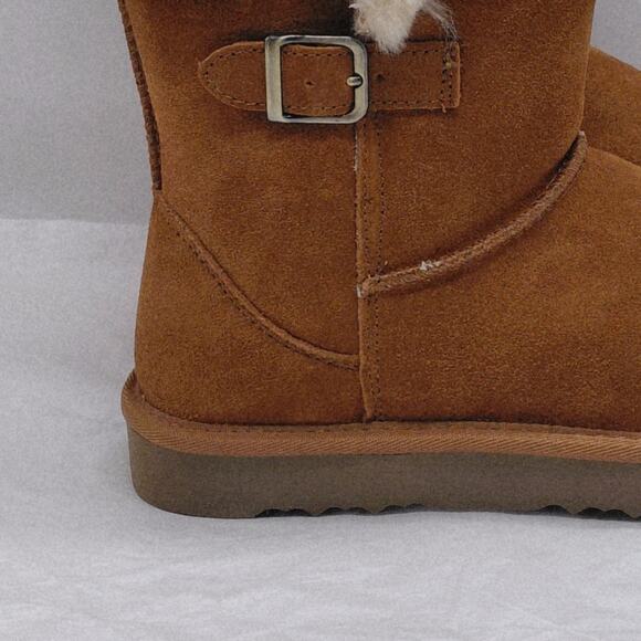 Style & Co Womens Ankle Boots Size 6 Tiny2 Chestnut Suede Faux Fur Shearling NIB - Picture 6 of 14